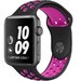 Curea iUni compatibila cu Apple Watch 1/2/3/4/5/6/7, 38mm, Silicon Sport, Negru/Roz